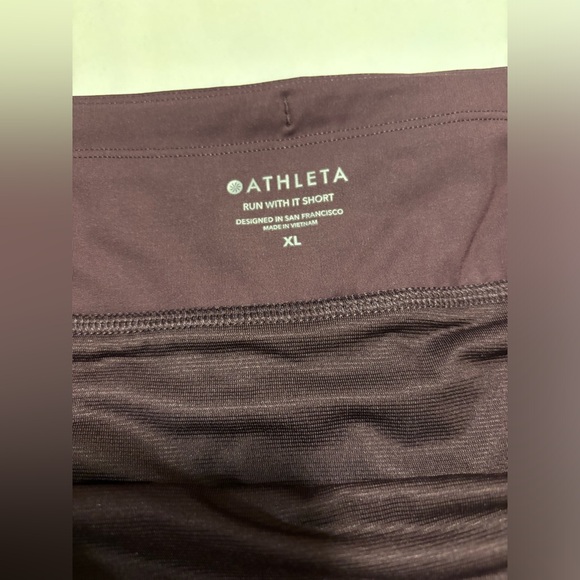 Athleta, Run with it Shorts, burgundy, XL - Picture 3 of 10